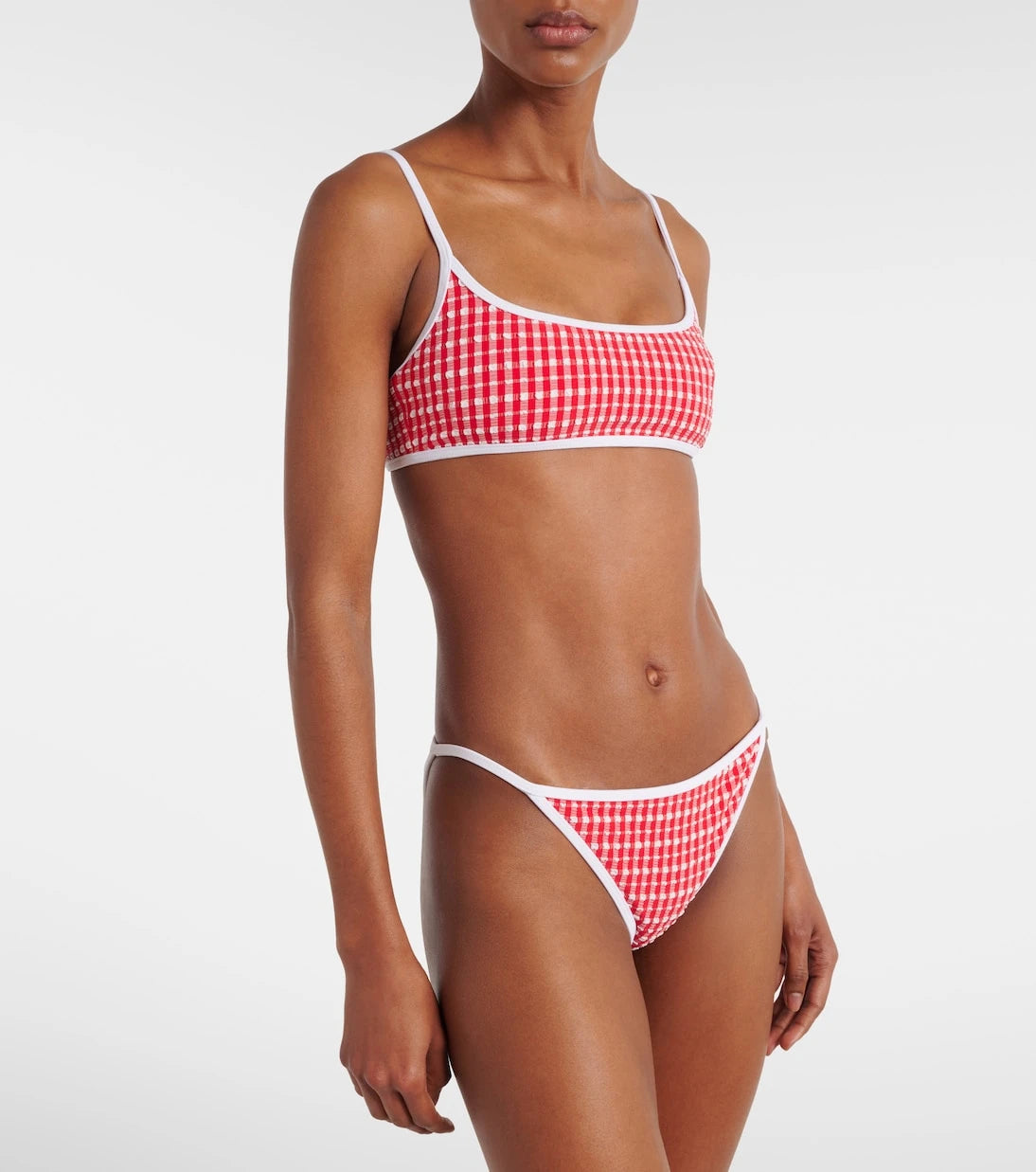 Jade Swim - Muse Scoop gingham bikini top