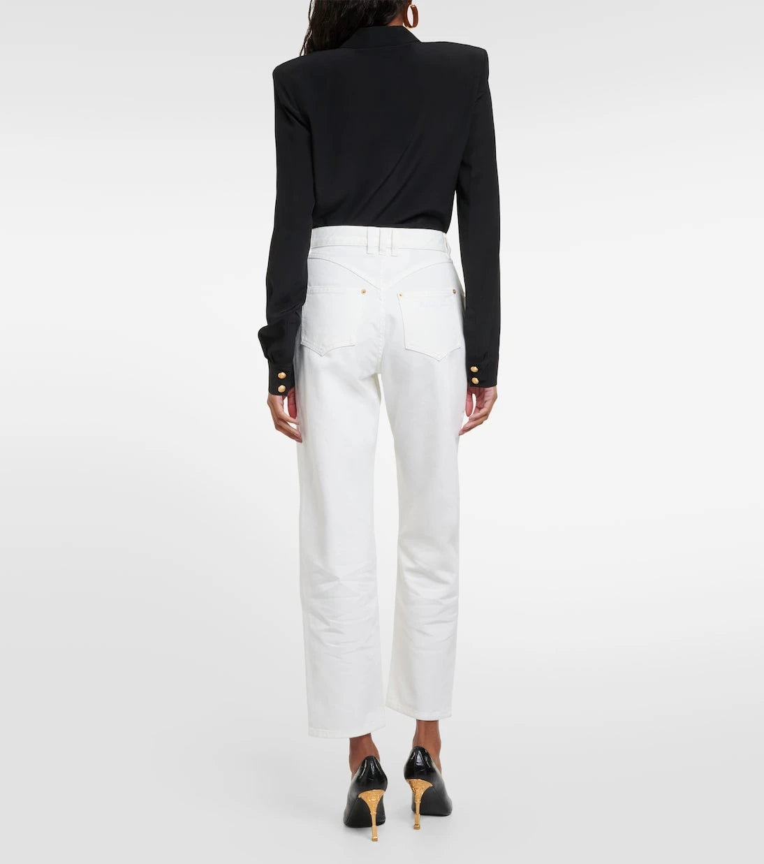 Balmain - High-rise straight jeans