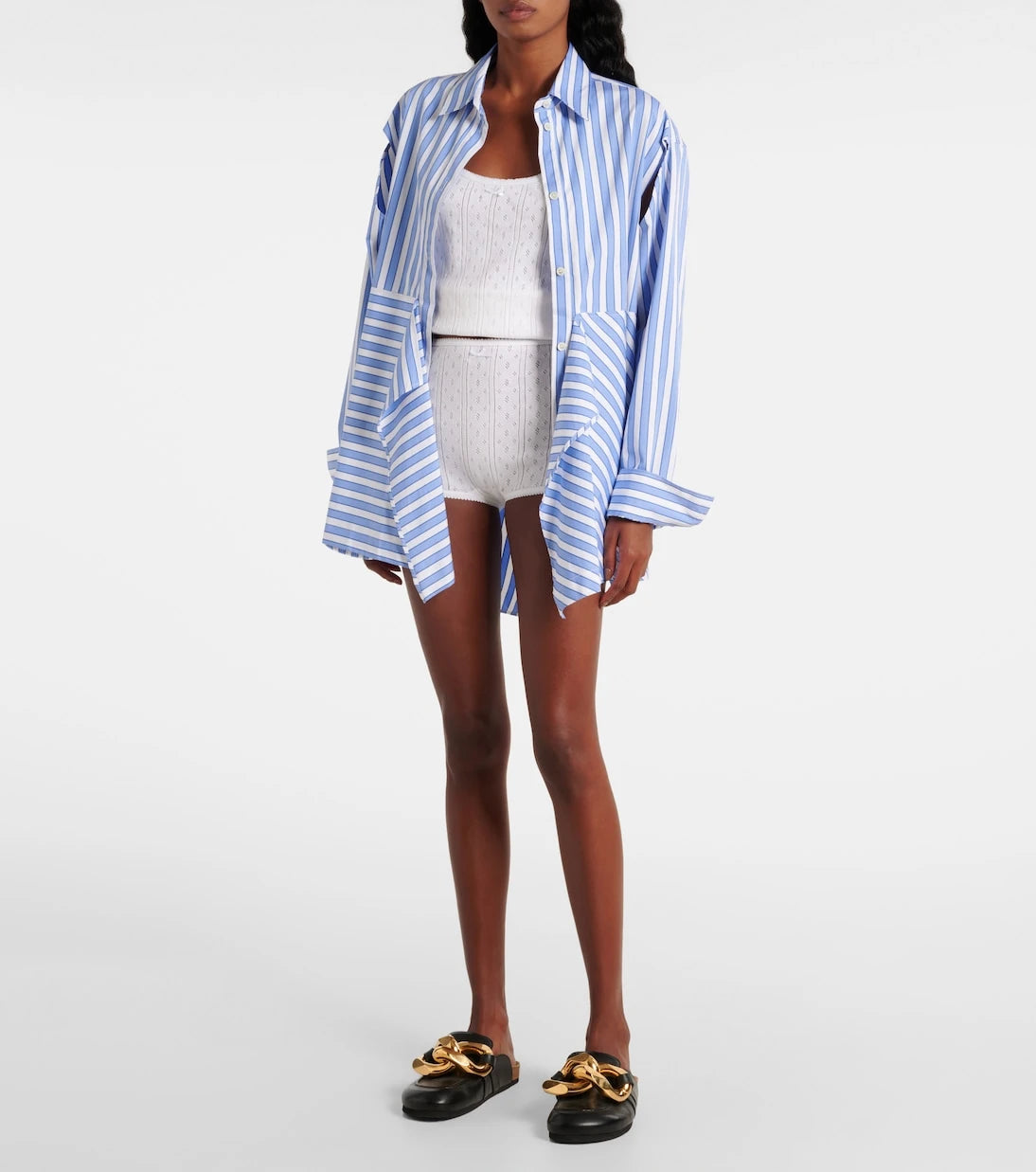 JW Anderson - Pointelle cotton and cashmere camisole