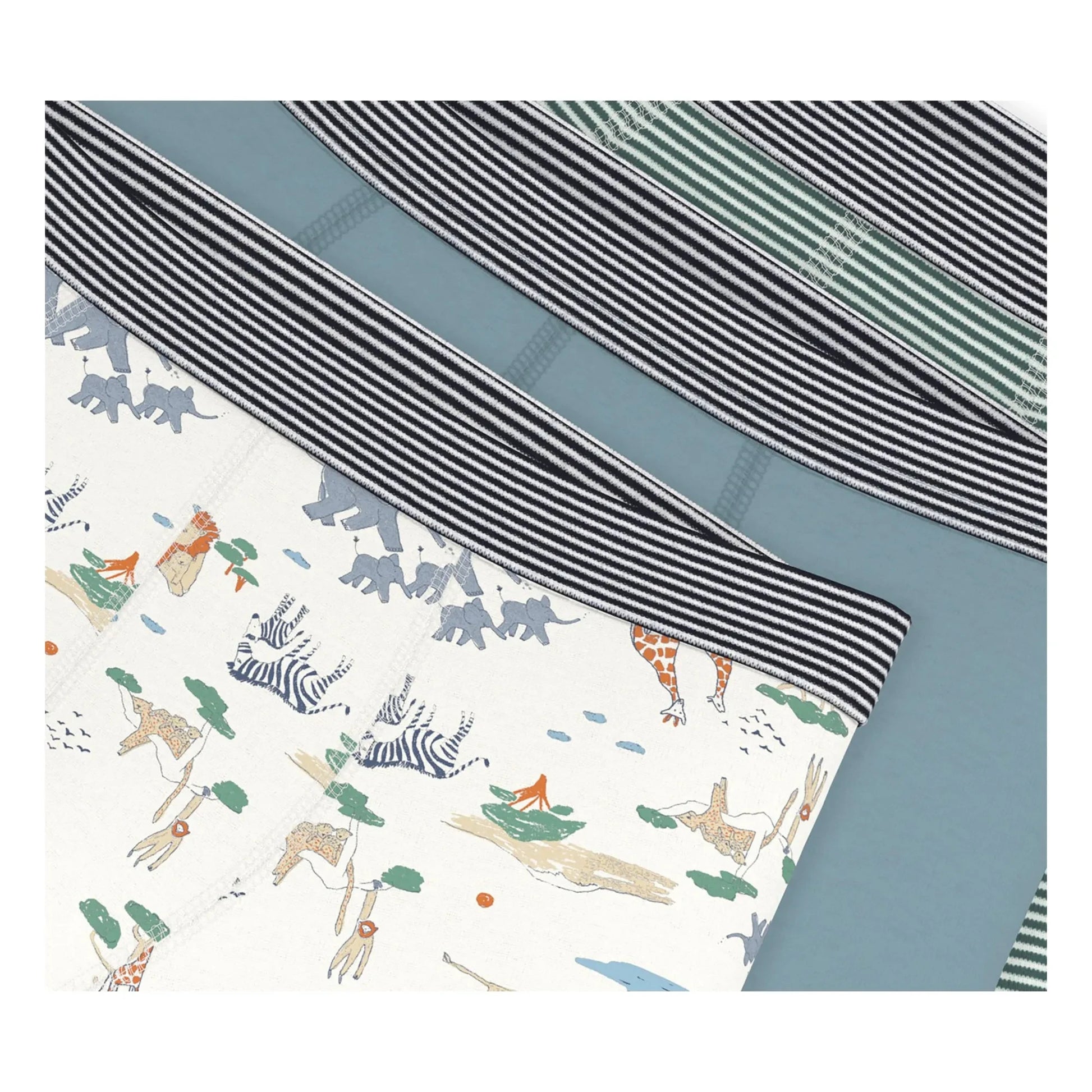 Petit Bateau - Set of 3 Savane Boxer shorts | Blue
