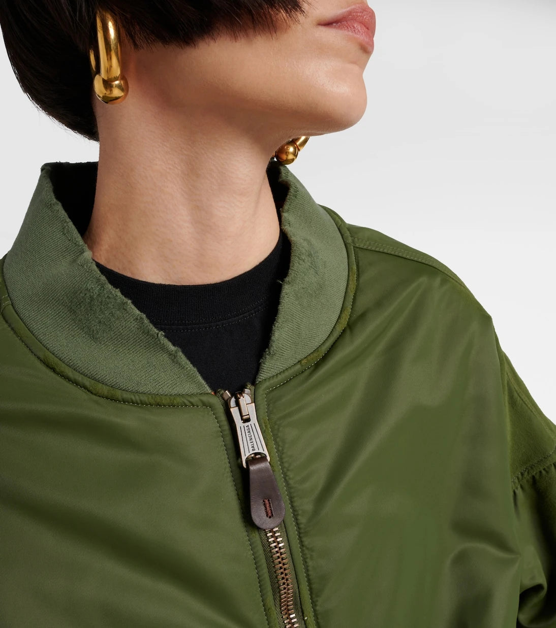 Balenciaga - Off Shoulder technical bomber jacket