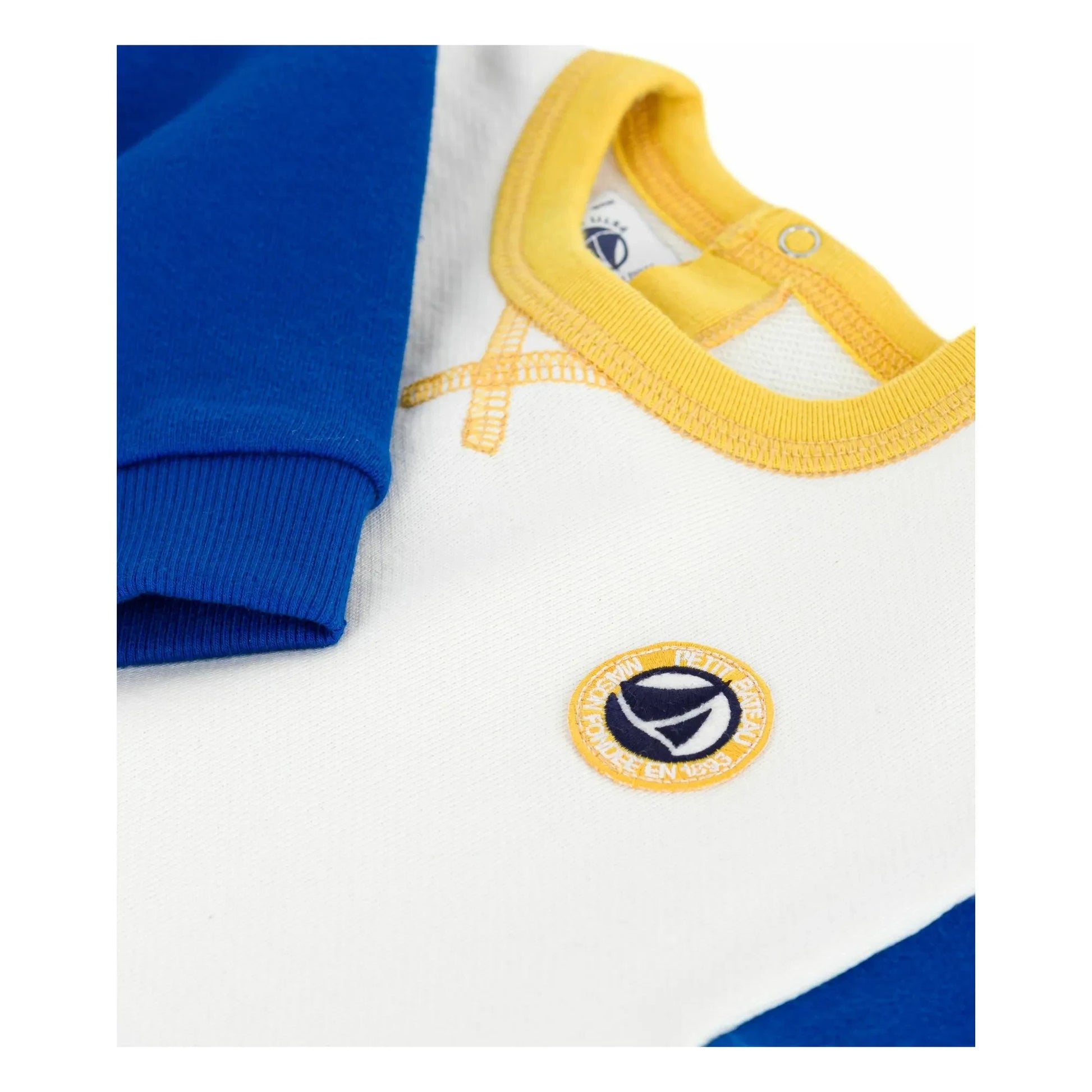 Petit Bateau - Colorblock sweatshirt | Ecru