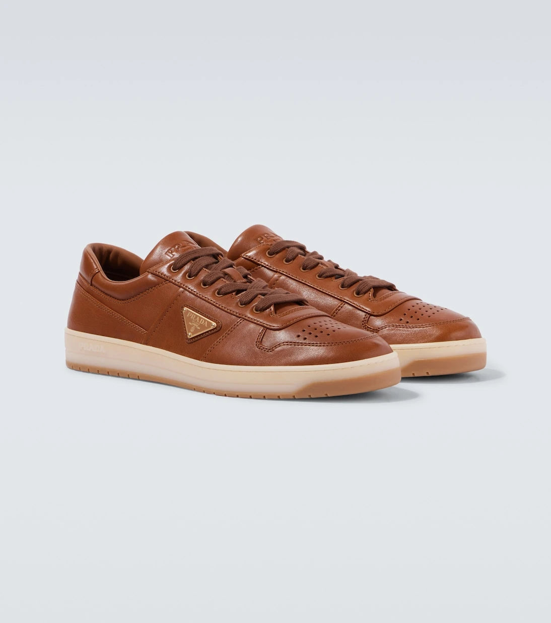 Prada - Downtown leather sneakers