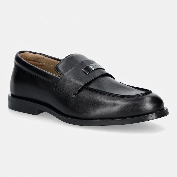 Calvin Klein Erkek Deri Mokasen ESS RUBBER LOAFER HW PLAQ VA LTH