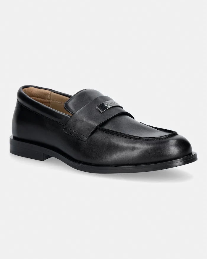 Calvin Klein Erkek Deri Mokasen ESS RUBBER LOAFER HW PLAQ VA LTH
