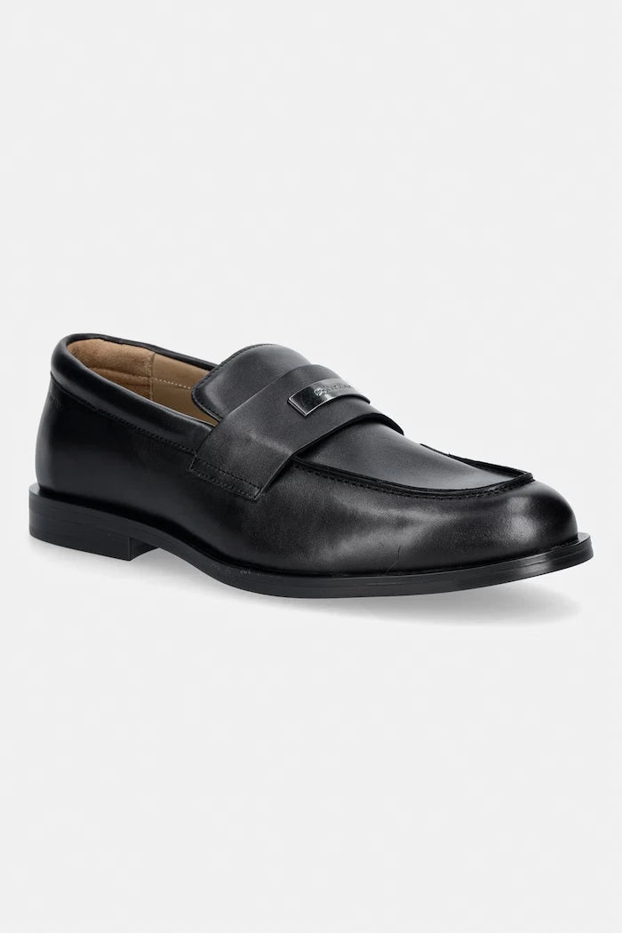 Calvin Klein Erkek Deri Mokasen ESS RUBBER LOAFER HW PLAQ VA LTH