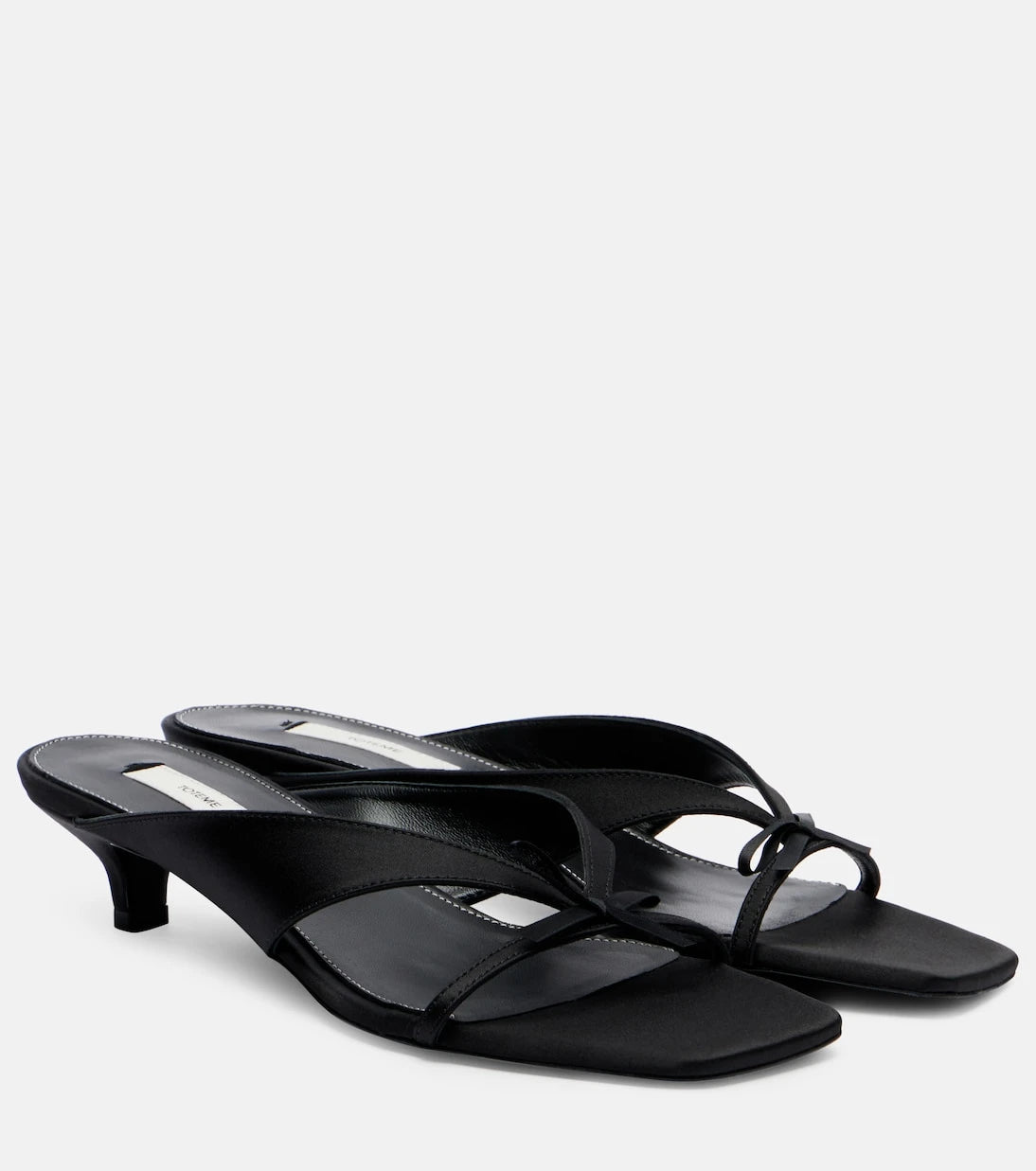 Toteme - Bow-detail satin mules