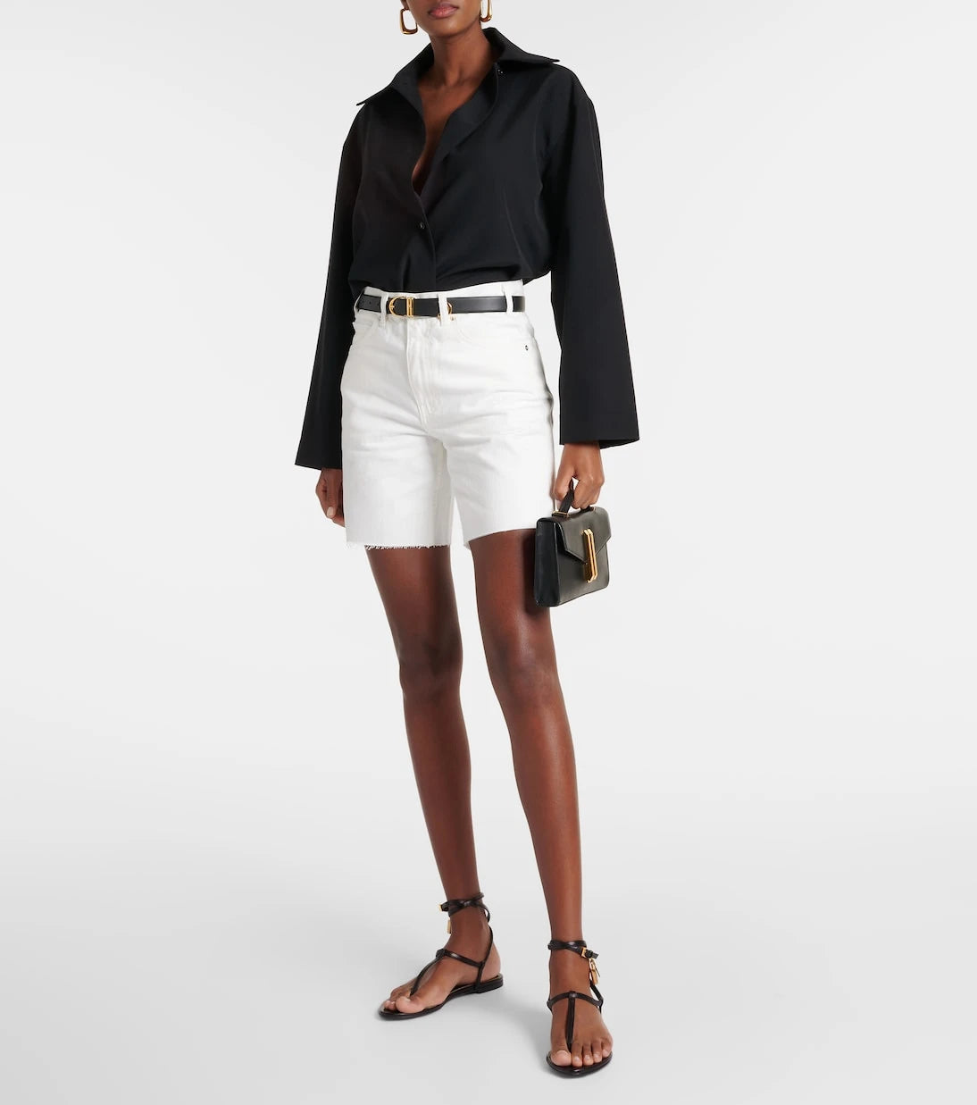 Nili Lotan - Russel high-rise denim shorts