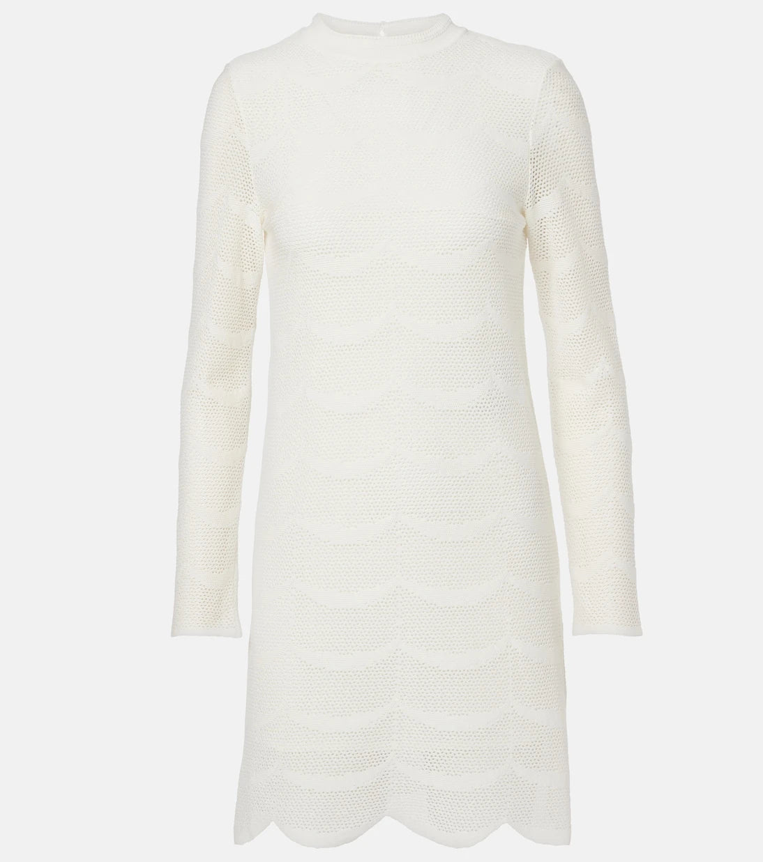 Tom Ford - Knitted scalloped cotton and silk minidress