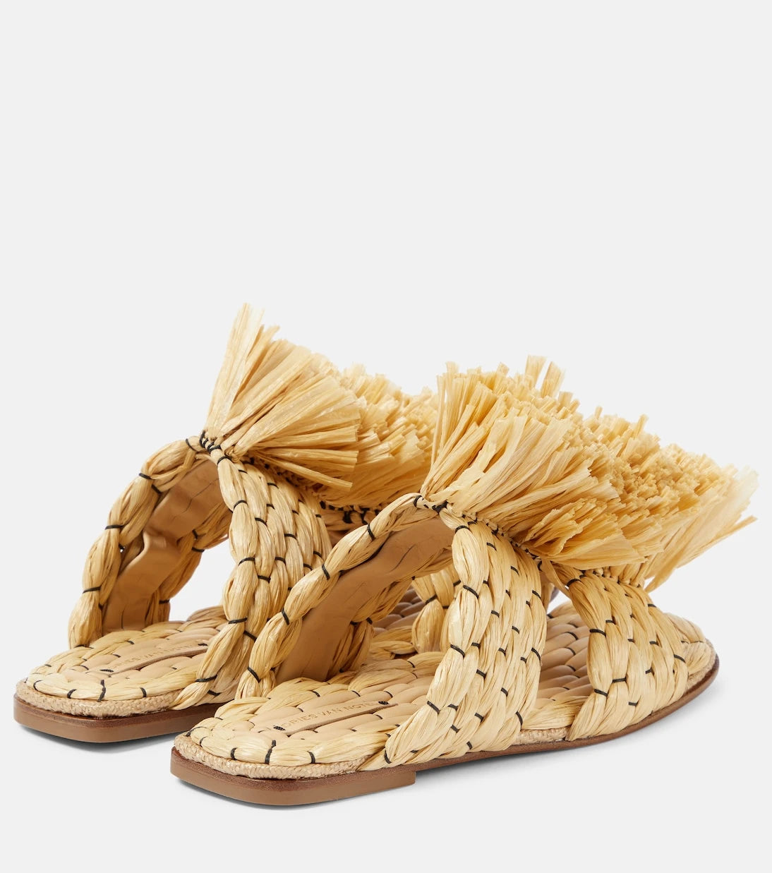 Dries Van Noten - Raffia espadrille slides