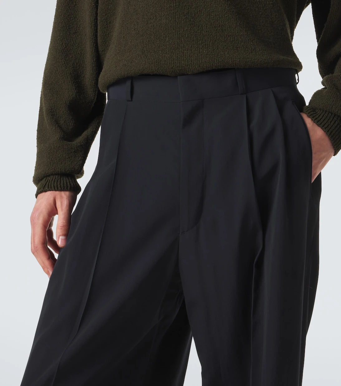 A.Presse - Wool-blend wide-leg pants