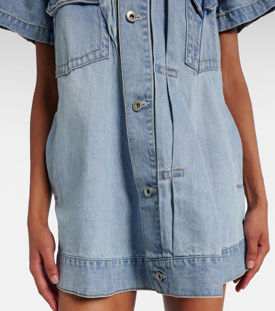 Sacai - Deconstructed denim minidress