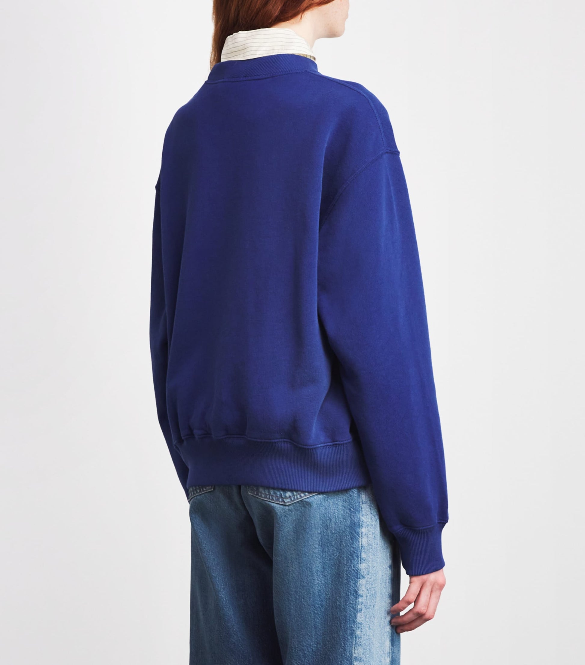 Blue Cotton-Blend Polo Bear Sweatshirt