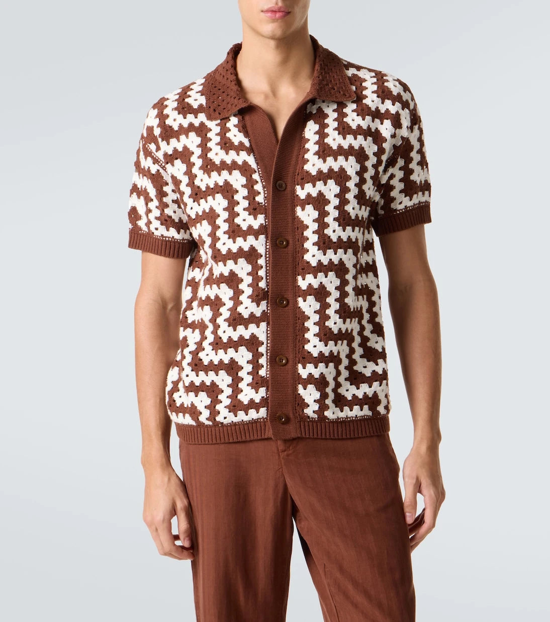 Frescobol Carioca - Pinto crochet cotton cardigan