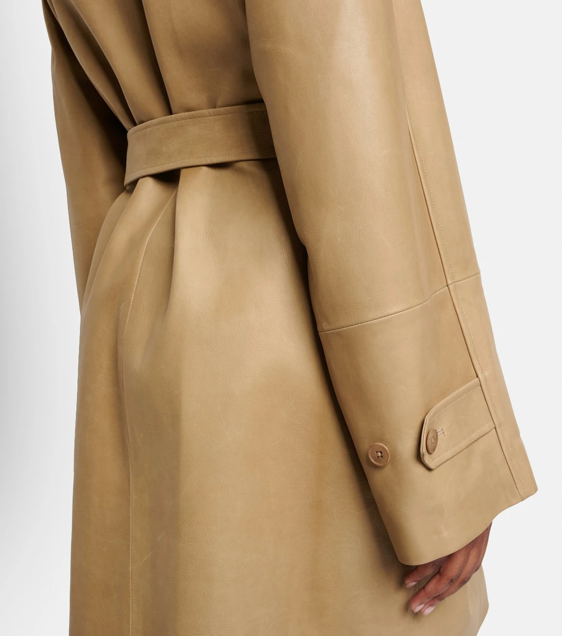 The Row - Amaya belted leather car coat