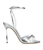 Casadei Metallic Leather Blade Heeled Sandals 100