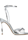 Casadei Metallic Leather Blade Heeled Sandals 100