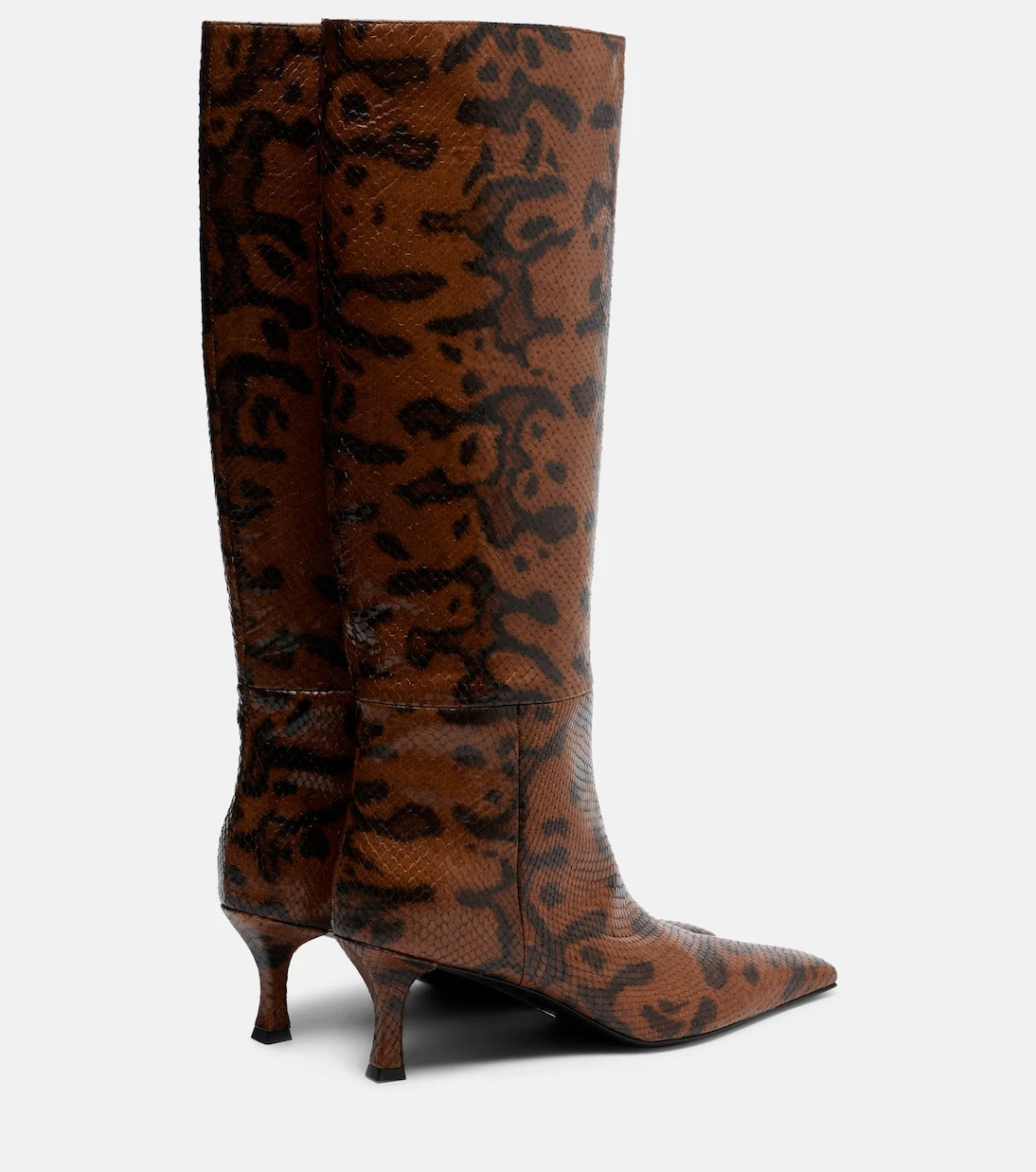 Proenza Schouler - Snake-effect leather knee-high boots