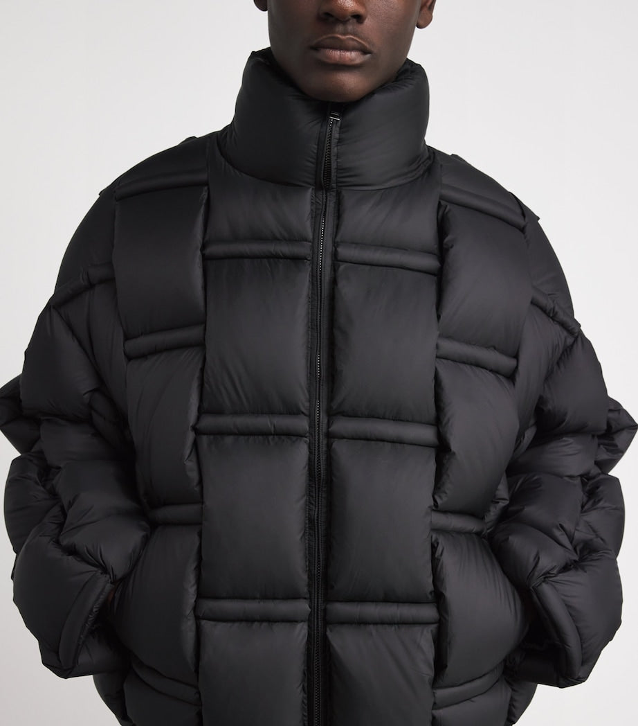 Raxxy Black 3D Down-Filled Angular Puffer Jacket