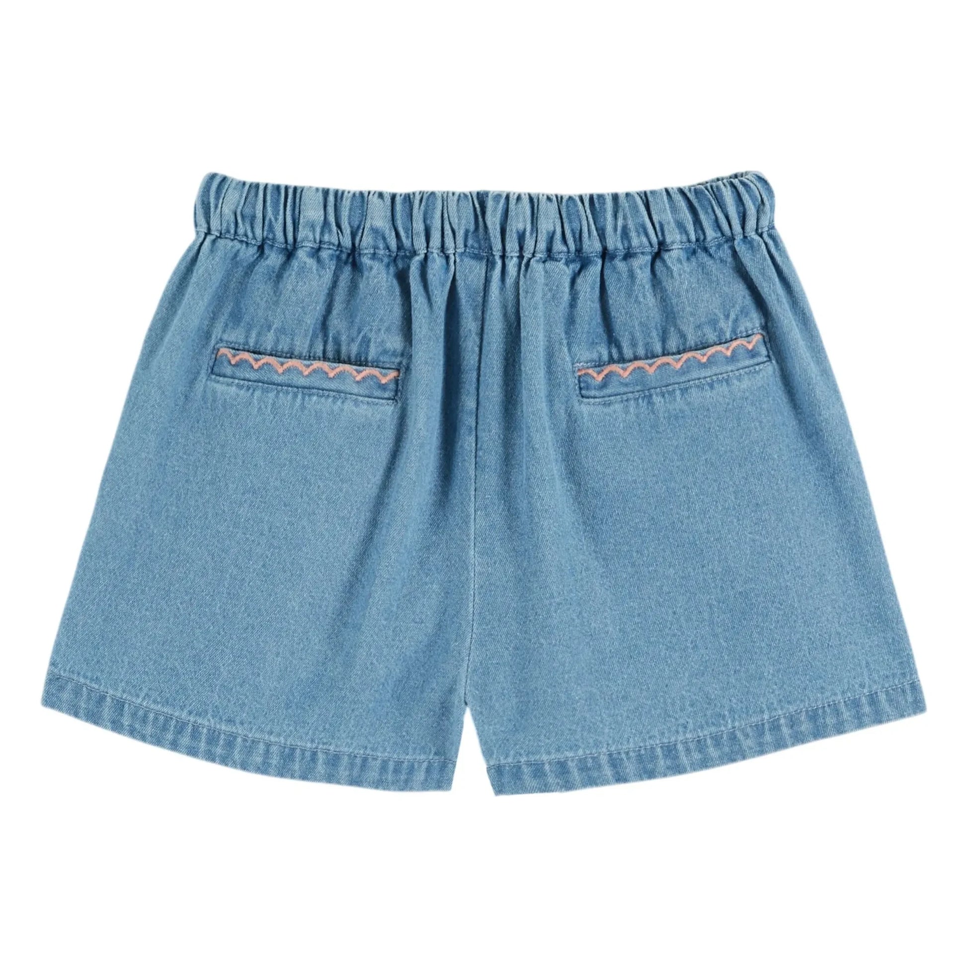 Emile et Ida - Embroidered Denim Shorts | Blue