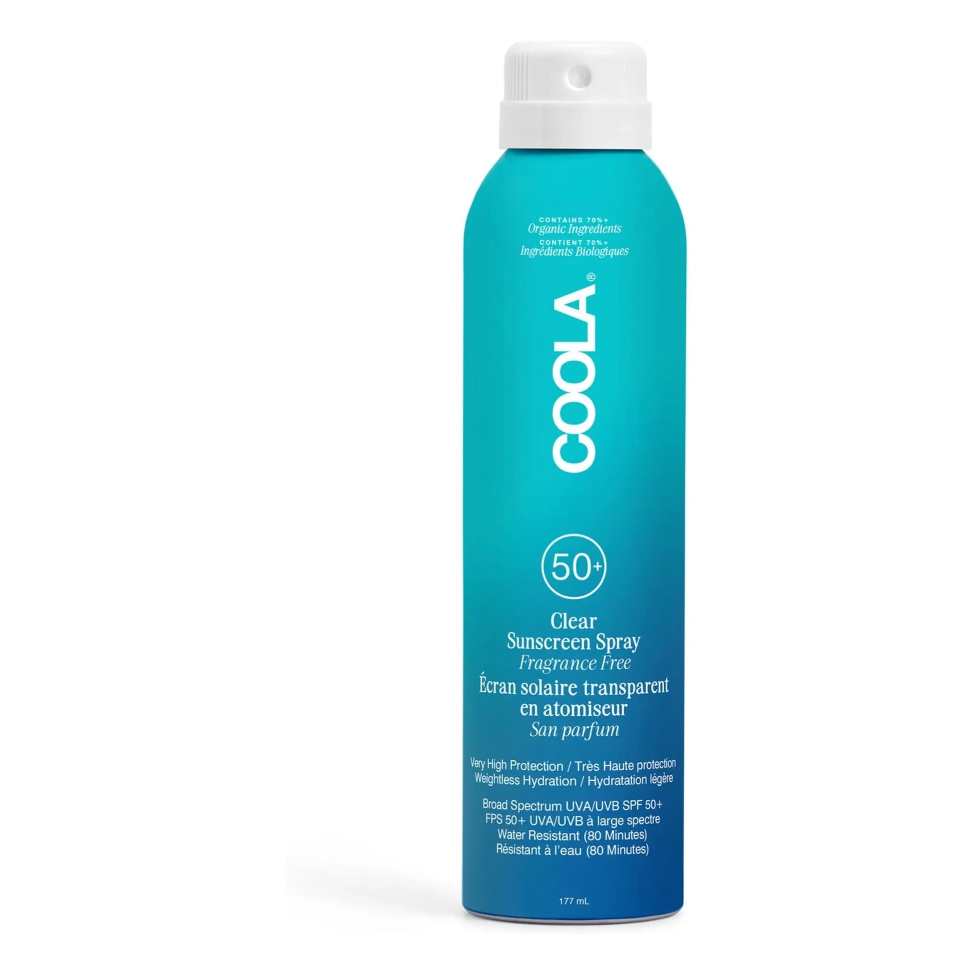 Coola - Fragrance-free transparent sun spray SPF 50 - 177ml