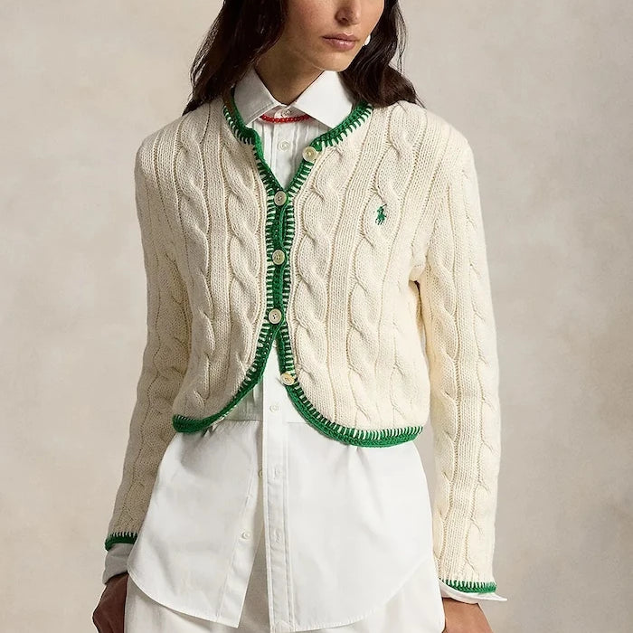 Polo Ralph Lauren Kadın Pamuk COTTON-SWEATER-CARDIGAN Yelek