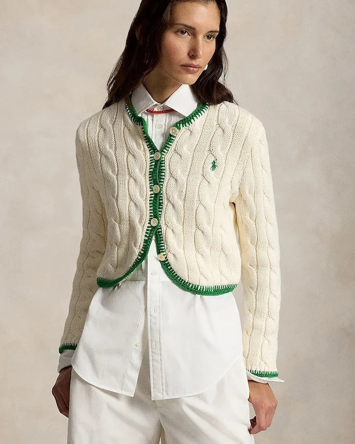 Polo Ralph Lauren Kadın Pamuk COTTON-SWEATER-CARDIGAN Yelek