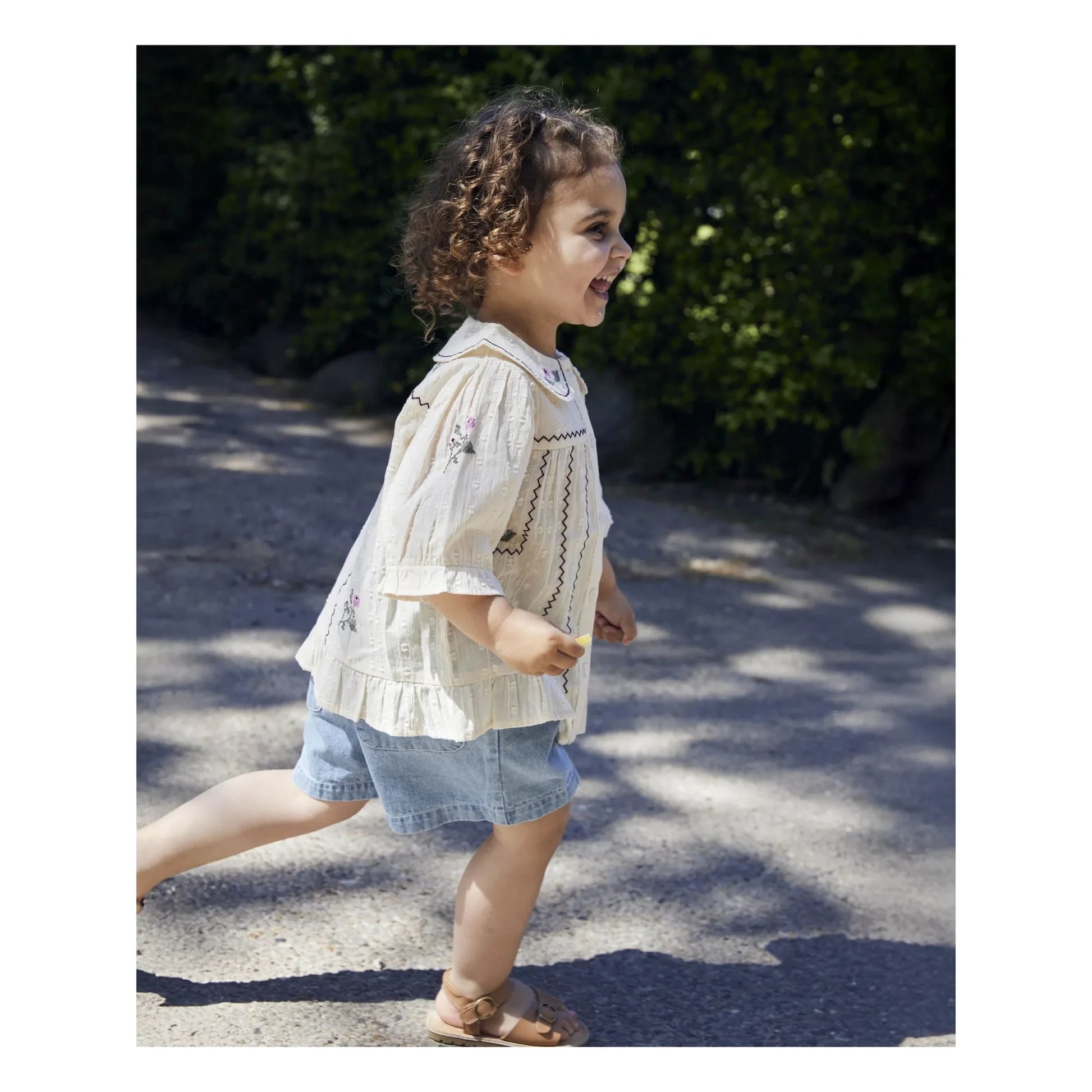 Fliink - Blouse Dobby Flowers | Ecru