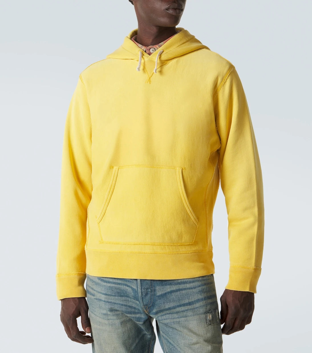RRL - سويت شيرت بغطاء رأس من القطن المبطّن