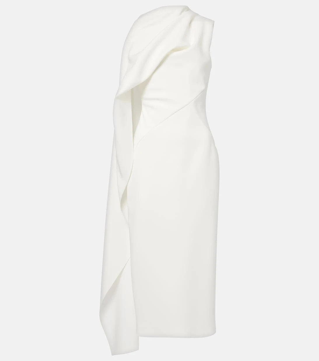 Roksanda - Bridal Edith draped crêpe midi dress