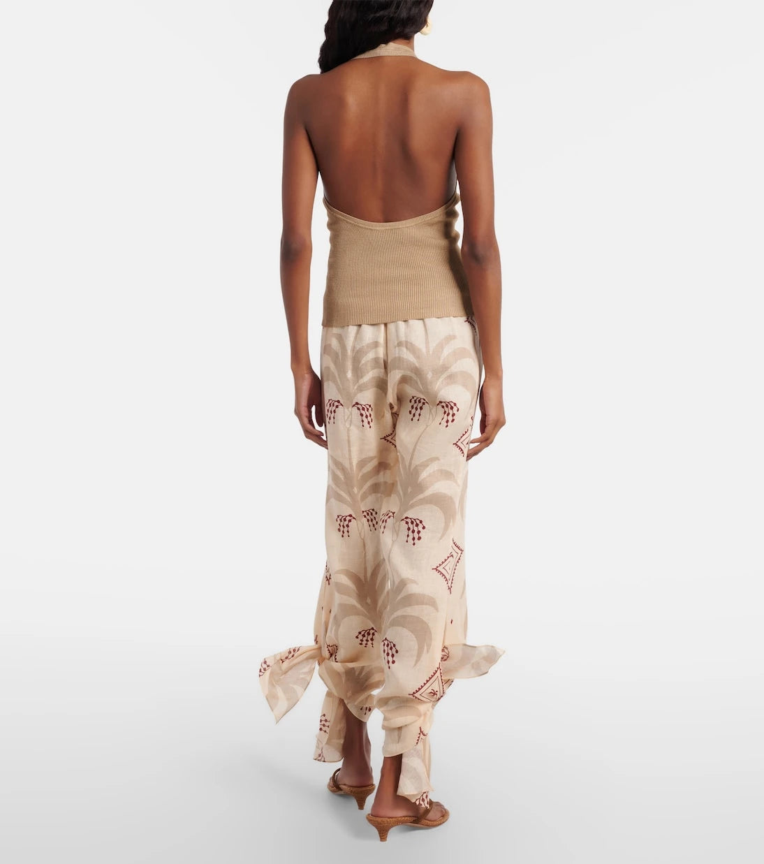 Johanna Ortiz - Printed linen flared pants