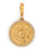 Small Yellow Gold and Diamond Cosmic Coin Charm