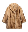Neutral Shearling Caban Jacket
