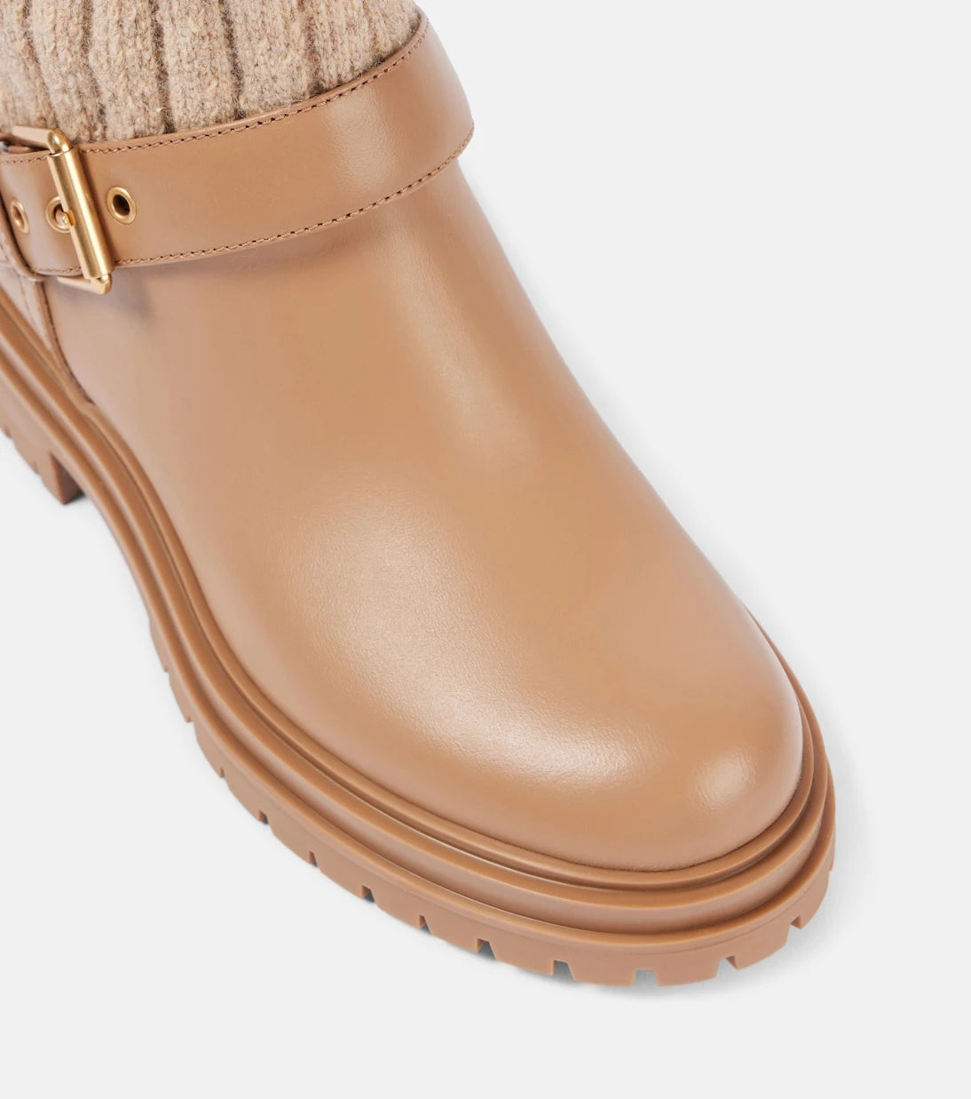 Gianvito Rossi - Thurso leather-trimmed sock boots