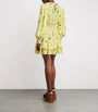 Yellow Silk Daisy Chain Mini Dress