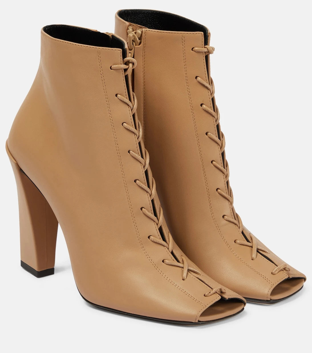 Victoria Beckham - Reece lace-up leather ankle boots