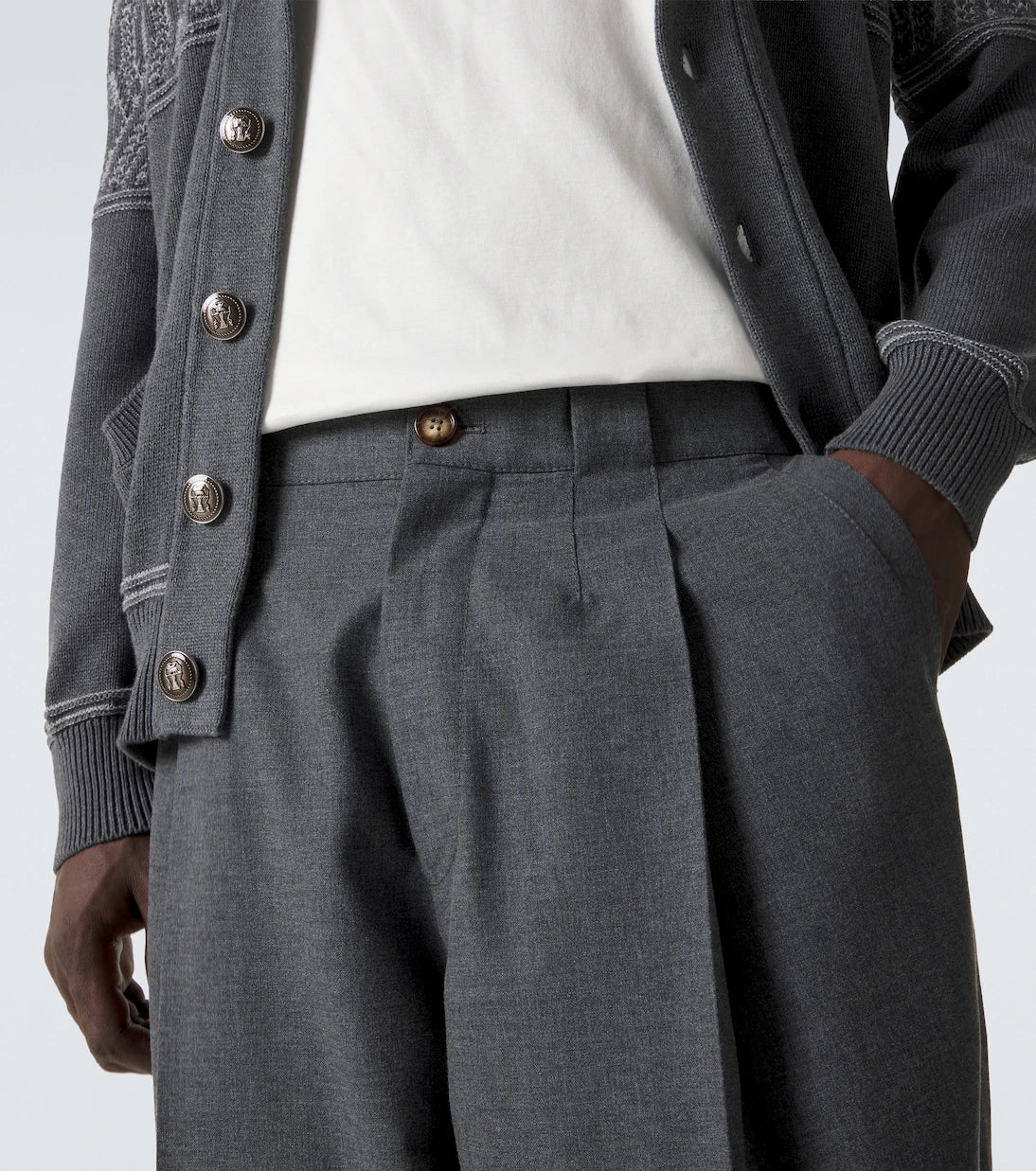 Brunello Cucinelli - Wool, cotton and silk tapered pants