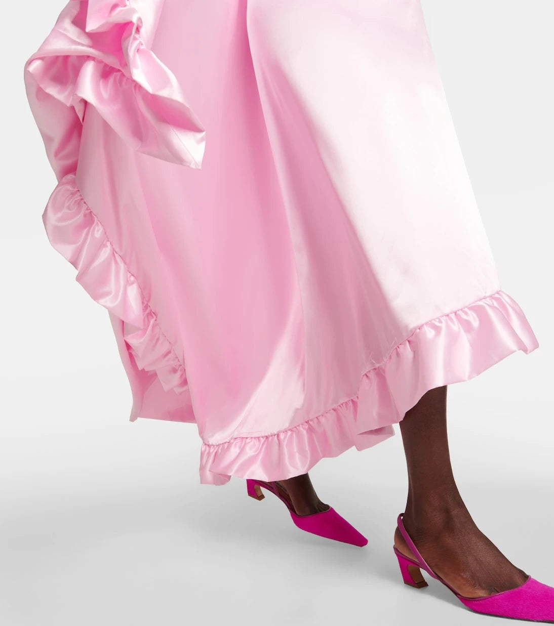 Acne Studios - Ruffled one-shoulder satin dress