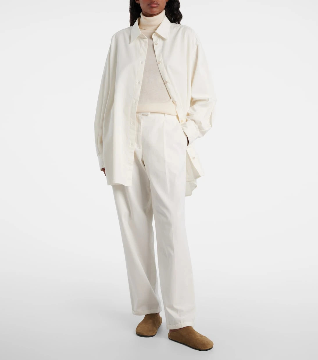 The Row - Luka cotton and cashmere shirt