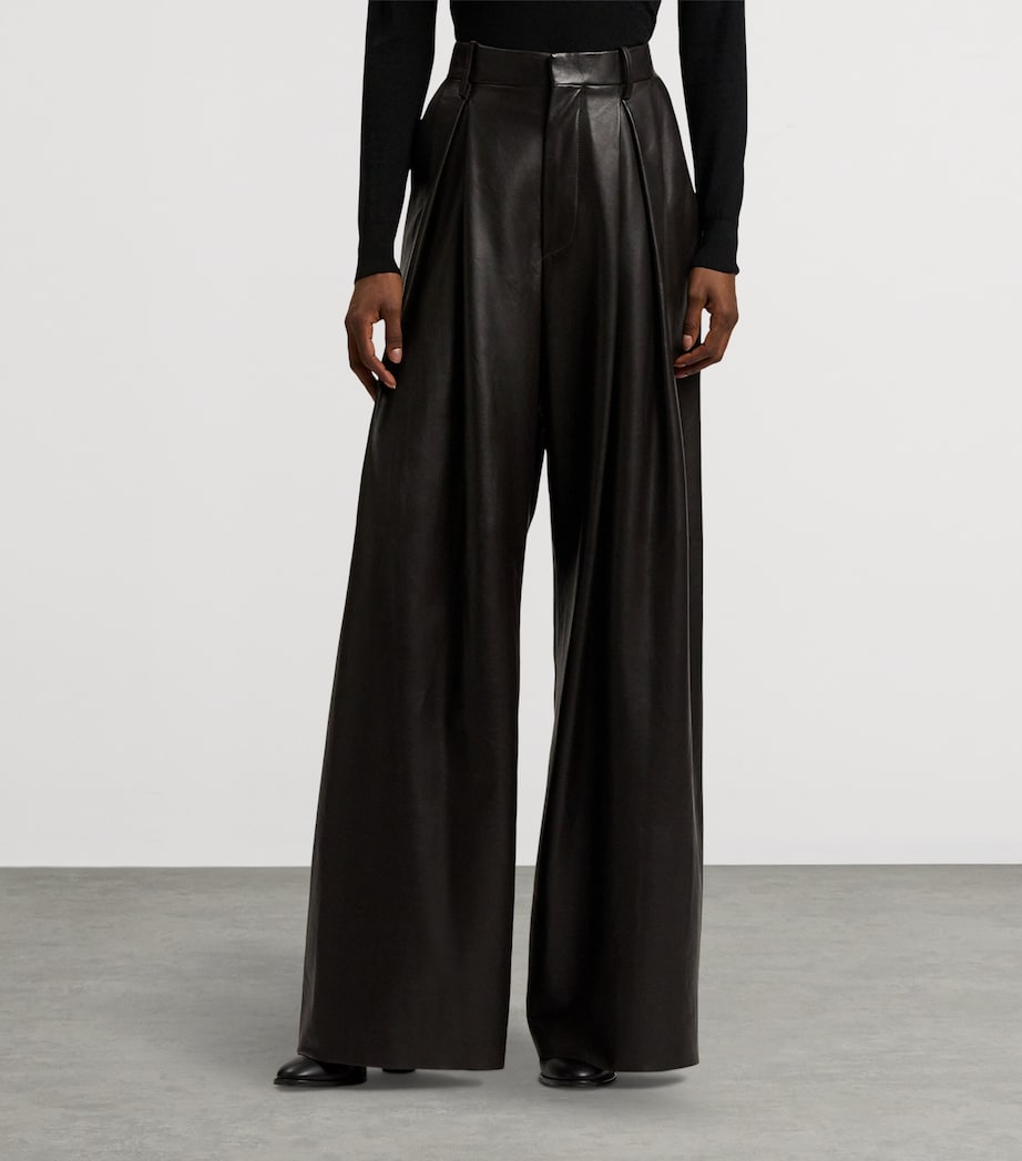 Ralph Lauren Collection Brown Lambskin Kelsie Trousers