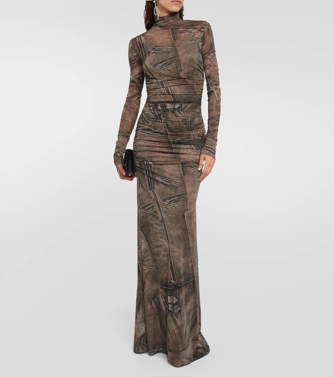 Blumarine - Printed high-neck gown