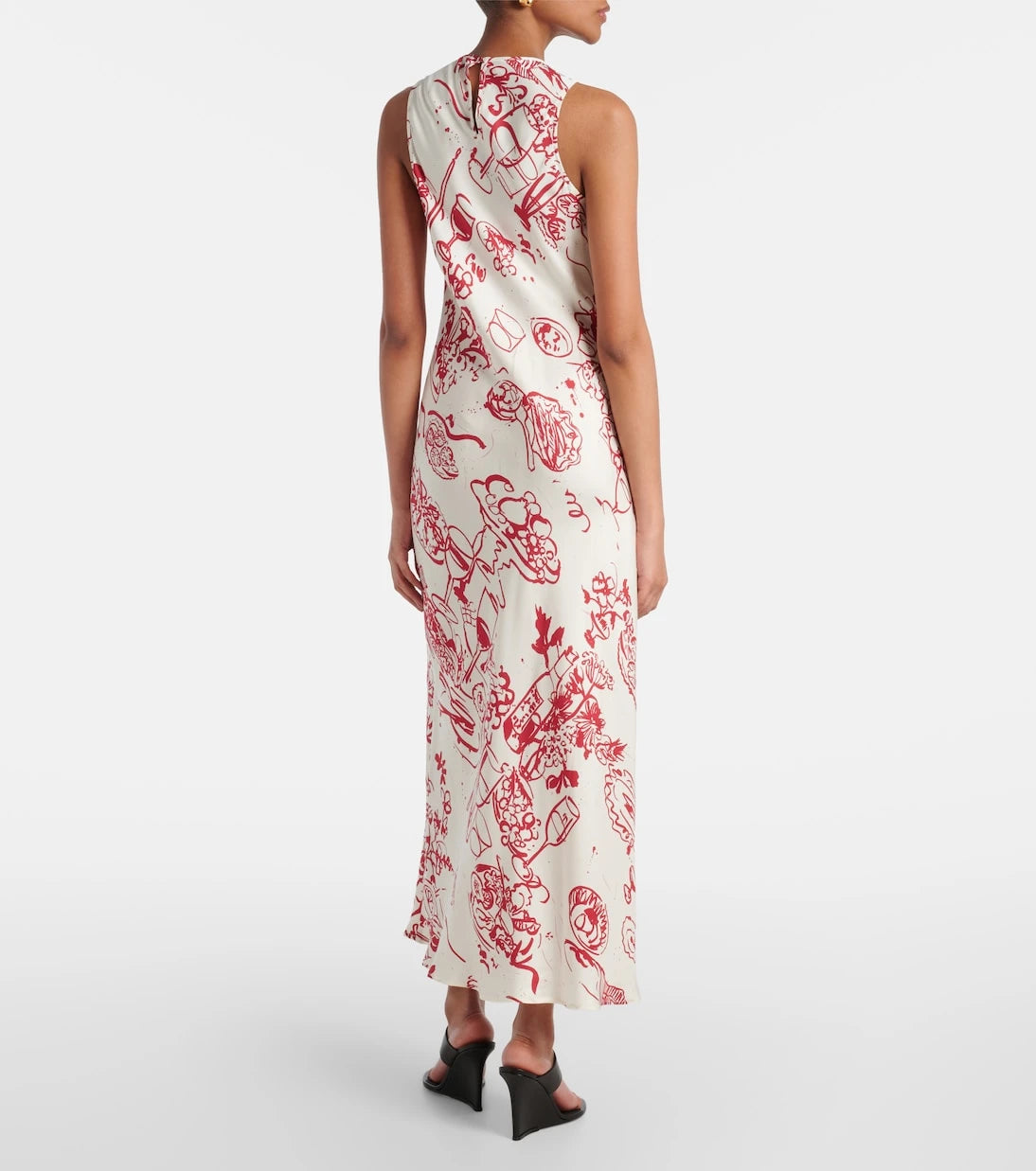 Asceno - Printed silk maxi dress