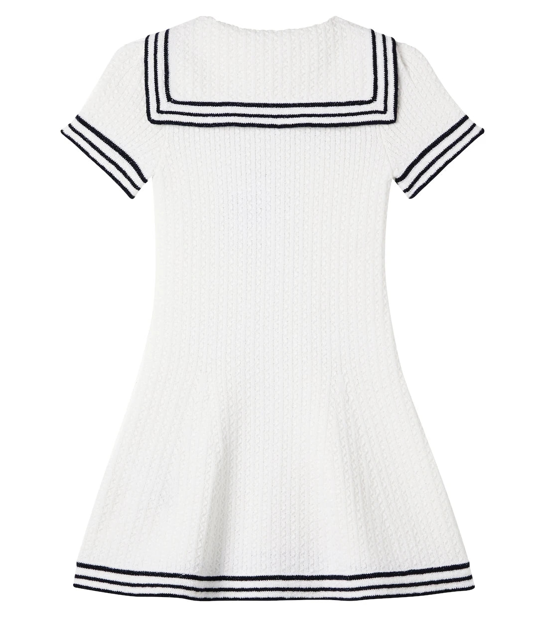 Self-Portrait Kids - Cable-knit cotton-blend dress