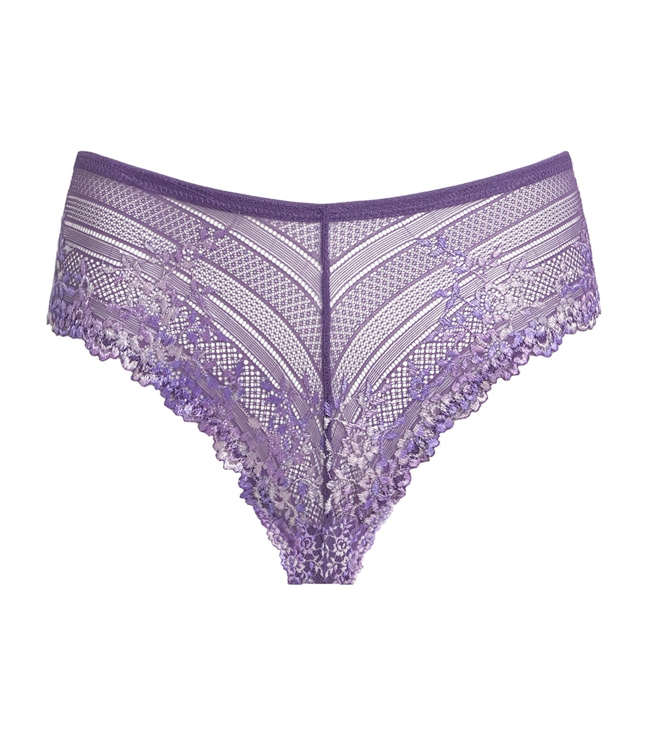 Wacoal Purple Embrace Lace Tanga Briefs