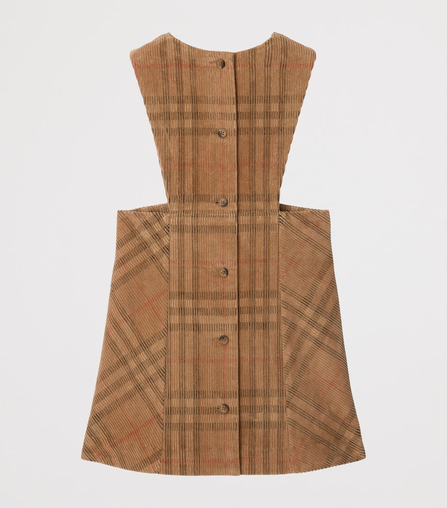 Burberry Kids Beige Corduroy Check Dress (3-12 Years)