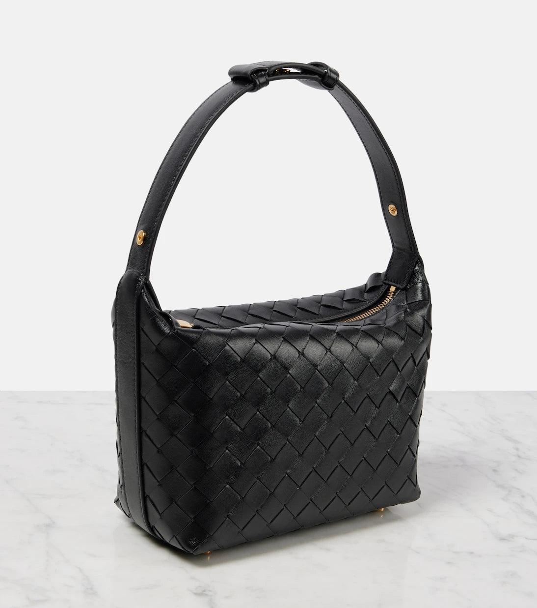 Bottega Veneta - Wallace Mini Intrecciato leather shoulder bag