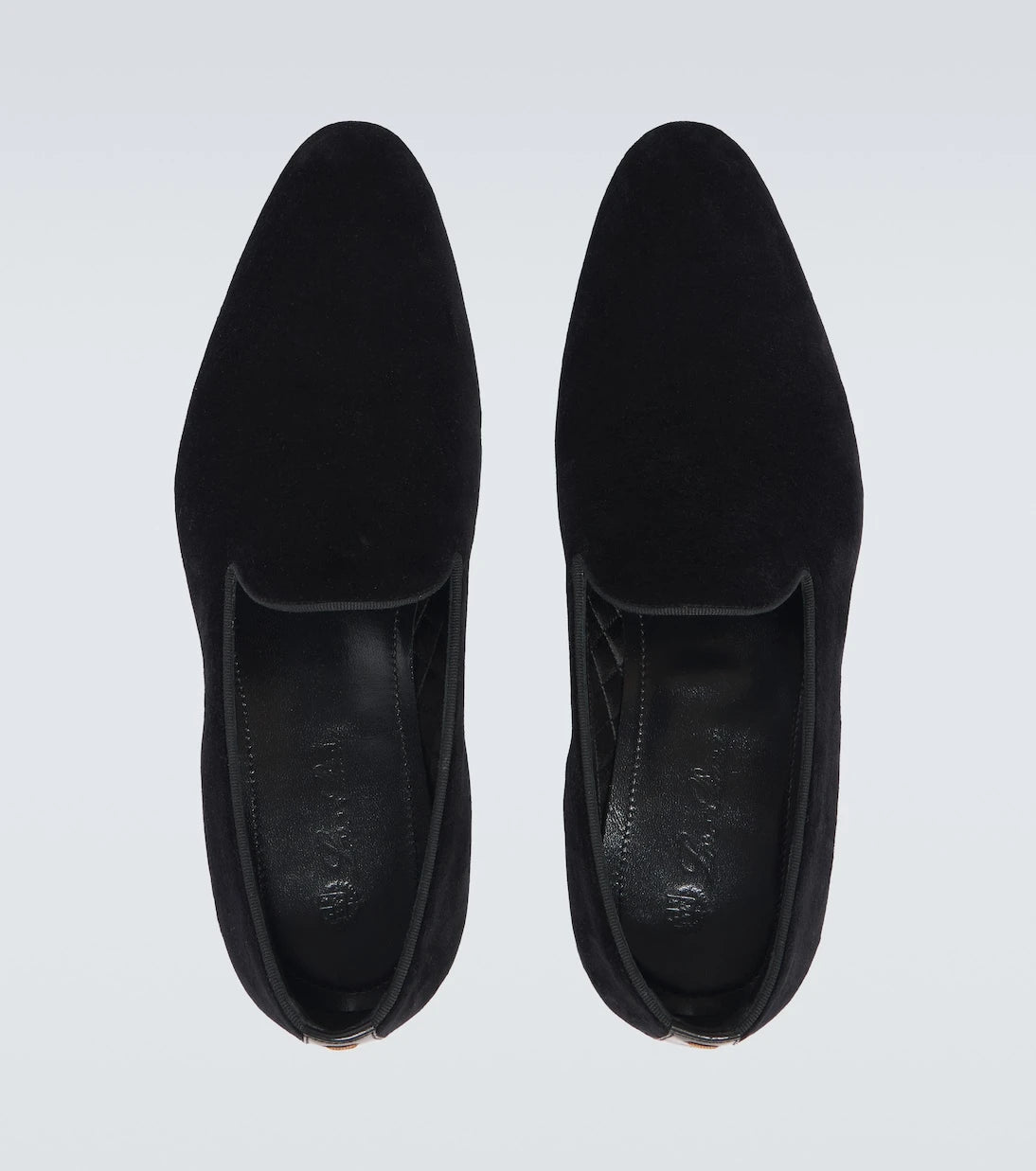 Loro Piana - Leather-trimmed velvet loafers