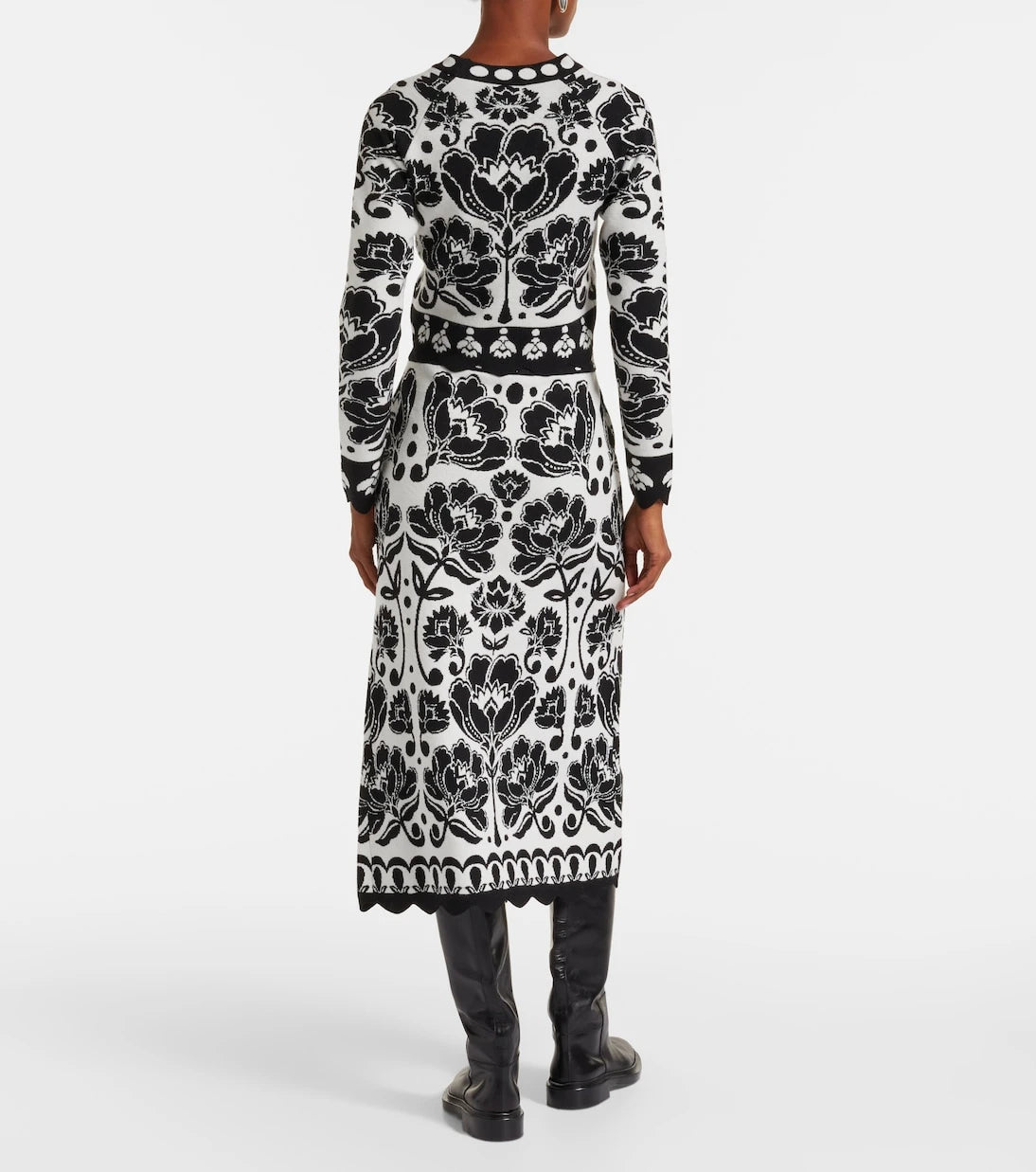 Farm Rio - Floral Arabesque jacquard cardigan