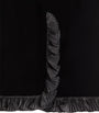 Valentino Black Velvet Ruffled Pencil Skirt