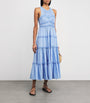 Cinq A Sept Blue Tiered Sirinna Midi Dress